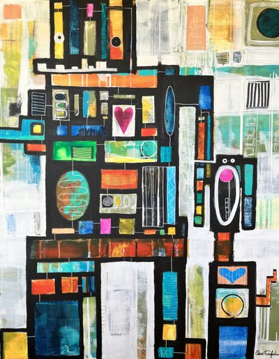 Robot abstrait coloré - Owe Emfestav