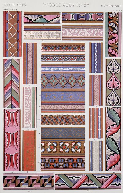 Décoration de style médiéval, Planche LXVII de Grammaire de l