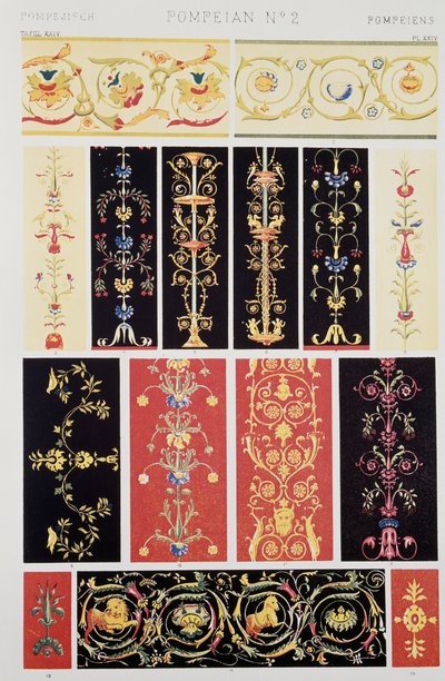 Décoration de style pompéien, Planche XXV de la Grammaire de l