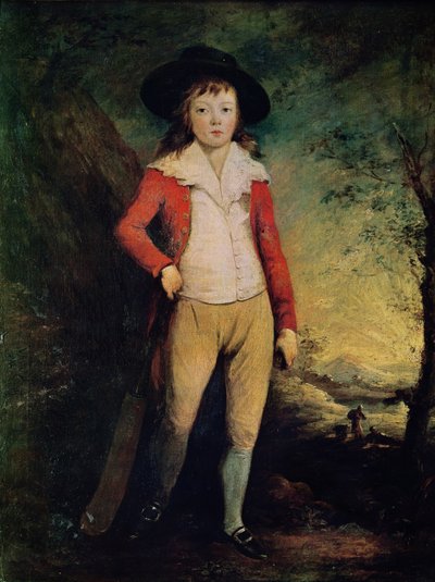 Portrait de William Seward avec une batte de cricket, vers 1788-91 - Ozias Humphry