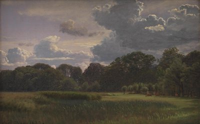 Orage approchant sur le jardin de Nysø et le parterre - P.C. Skovgaard