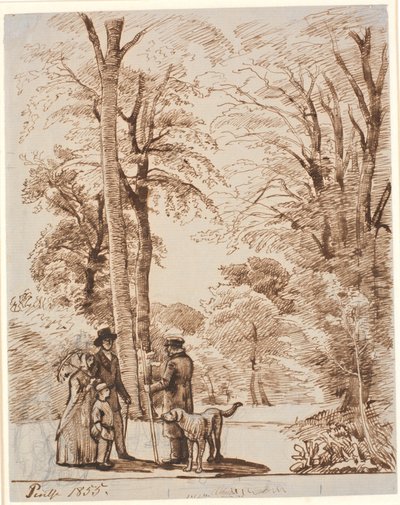 Chemin forestier avec figures. Islinge - P.C. Skovgaard