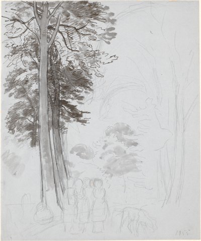 Étude pour "Forêt de hêtres en mai" - P.C. Skovgaard