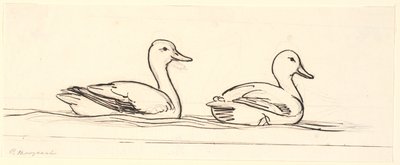 Deux canards. Esquisse décorative. - P.C. Skovgaard