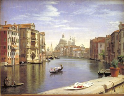 Vue du Grand Canal, Venise. En arrière-plan S. Maria della Salute - P.C. Skovgaard