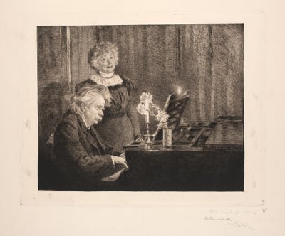 Edvard et Nina Grieg au piano - Peder Severin Krøyer