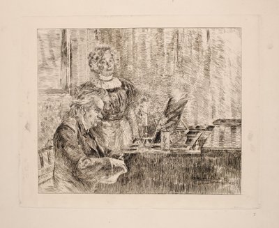 Edvard et Nina Grieg au Piano - Peder Severin Krøyer