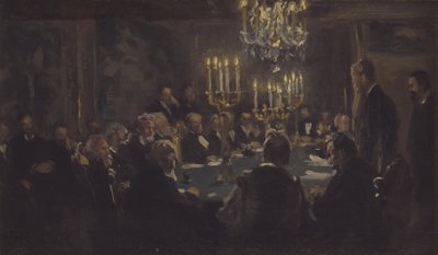 Esquisse de composition pour "Une réunion à la Société des Sciences" à la Société des Sciences - Peder Severin Krøyer