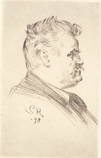 Portrait de Carl Locher, profil - Peder Severin Krøyer