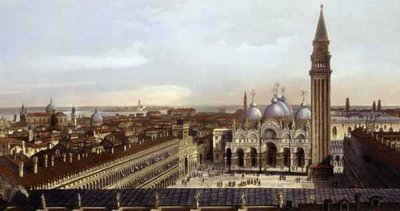 Place Saint-Marc, Venise (détail) - P. (after) Majocchi