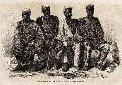 Pèlerins Bambaras (mollem ou chefs religieux musulmans), respectueux de toutes les populations qu