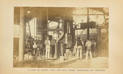 Usines de MM. Penn et Son, Greenwich et Deptford : La forge à ferraille - P. Barry