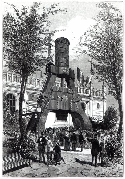 Exposition universelle à Paris en 1878 : le marteau-pilon de Le Creusot au Champs-de-Mars, 1878 - P. Ferat