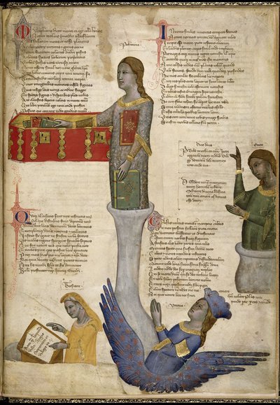 Quatre Muses de Regia Carmina par Convenevole da Prato - Pacino di Buonaguida