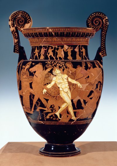 Cratère à volutes attique à figures rouges représentant la mort du géant de bronze, Talos - Painter Talos