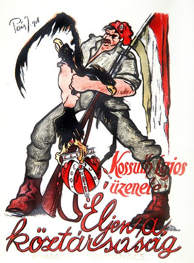 Révolutionnaire hongrois étranglant l