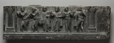 Relief bacchanal, Pakistan, Gandhara, région de Buner, début de la période Kushan (1-320 après J.-C.) - Pakistani School