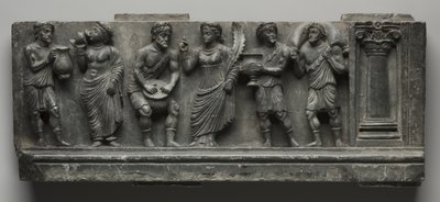 Relief bacchanal, Pakistan, Gandhara, région de Buner, début de la période Kushan (1-320 après J.-C.) - Pakistani School