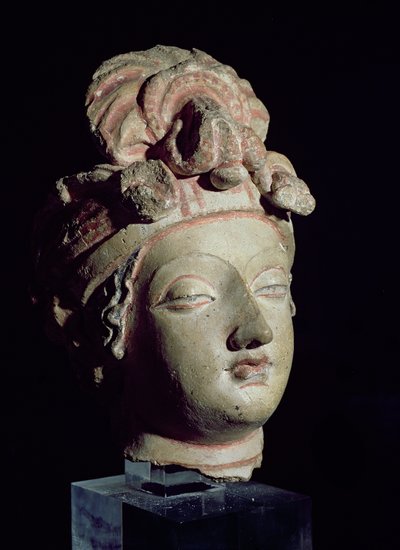 Tête, de Gandhara, style gréco-bouddhiste, 1er-4e siècle - Pakistani School