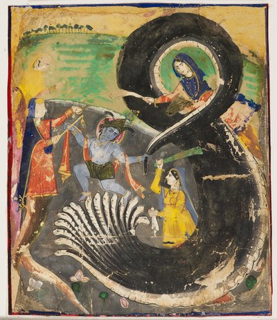 Krishna et le naga Kaliya - Pakistani School