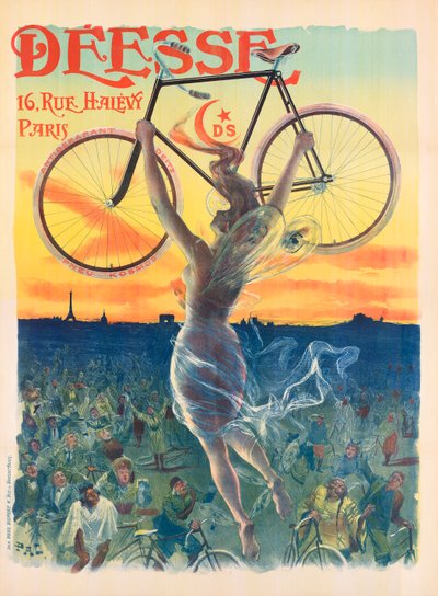 Affiche Art Nouveau française pour les vélos Déesse, c.1898 - Pal