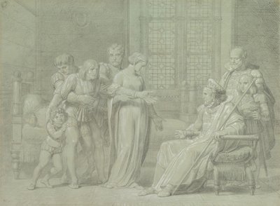 Le roi Charles VIII de France avec le mourant Gian Galeazzo Sforza à Pavie - Palagi Filippo Pelagio