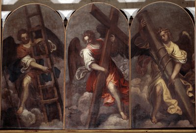 Anges tenant les instruments de la passion - Palma Il Giovane