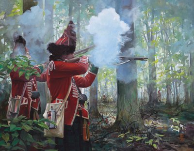 77th Highlanders, 2017 (huile sur toile) - Pamela Patrick White