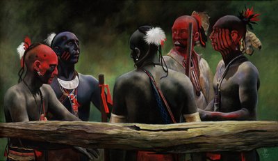 Contre la clôture, 2004 (pastel) - Pamela Patrick White