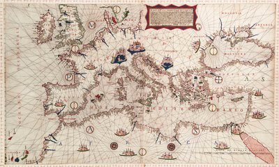 Carte de la Méditerranée, des mers Noire et Caspienne - Paolo Forlani