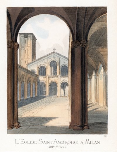 Cour de la basilique Saint-Ambroise à Milan - Paolo Mercuri