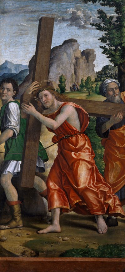 Chemin de croix (détail du Polyptyque de la Passion) - Paolo Morando Cavazzola