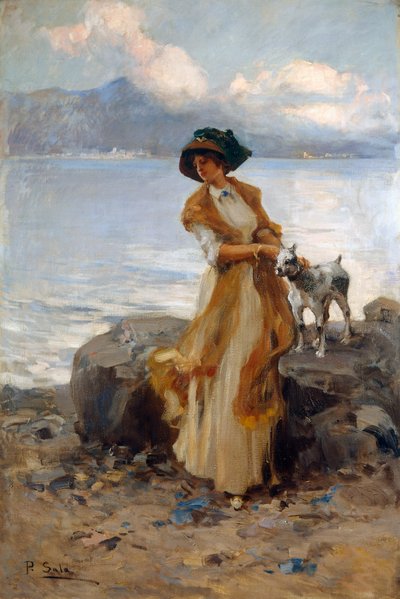 Harmonie sur le lac Mergozzo, par Paolo Sala (1859-1924) - Paolo Sala