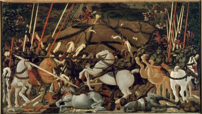 La bataille de San Romano en 1432 : La chute de Bernardino della Carda - Paolo Uccello