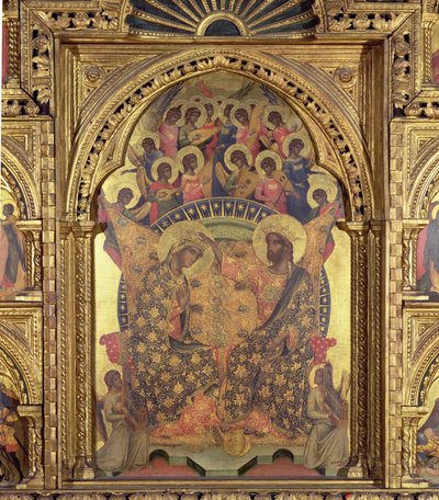 Couronnement de la Vierge (détail du polyptyque) - Paolo Veneziano