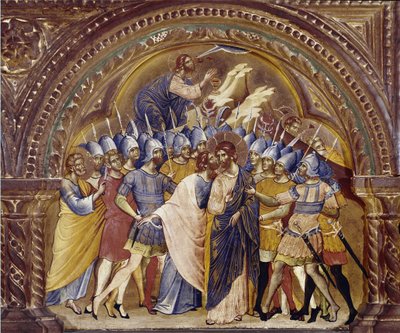 La Prise du Christ, détail du polyptyque de Santa Chiara - Paolo Veneziano