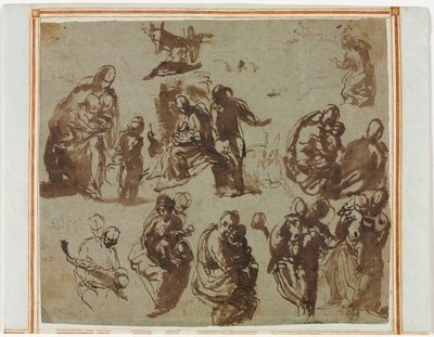 Divers croquis de la Vierge et l