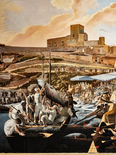 La mattanza de thon à Solanto en présence de la famille royale - Paolo de Albertis