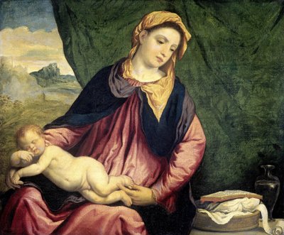 Madone avec enfant endormi, entre 1540 et 1560 - Paris Bordone