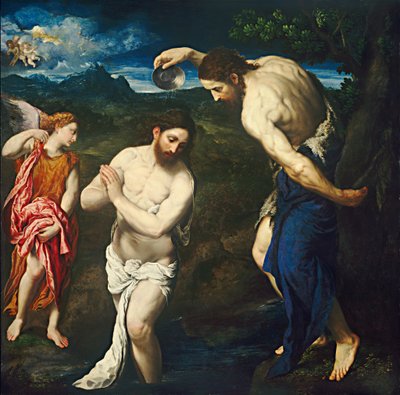 Le baptême du Christ, vers 1535-1540 - Paris Bordone
