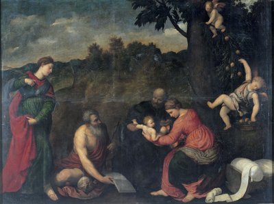 La Sainte Famille avec les saints Jérôme, Catherine d