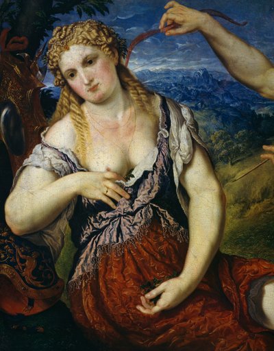 Vénus, détail de Vénus, Flore, Mars et Cupidon (Allégorie) - Paris Bordone