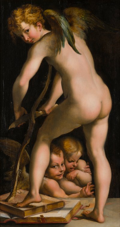 Cupidon rasant son arc - Parmigianino 