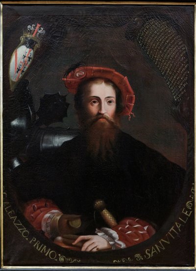 Fontanellato, Rocca Sanvitale: Portrait de Barbara Sanseverino Sanvitale, copie - Parmigianino 