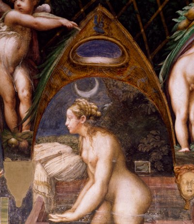 Diane se baignant dans une source, du Mythe de Diane et Actéon - Parmigianino