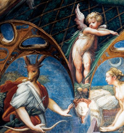 Diane transformant Actéon en cerf, détail - Parmigianino