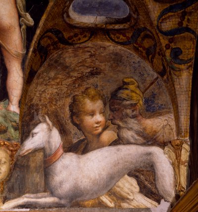 Chien et chasseur, du Mythe de Diane et Actéon - Parmigianino
