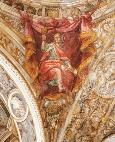 Saint Hilaire de Poitiers par Francesco Mazzola, dit Parmigianino (1503-1540), fresque, Église de San Giovanni Evangelista, Parme - Parmigianino