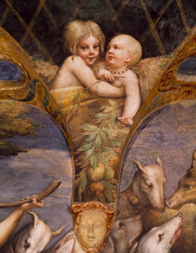Anges sans ailes, tirés du Mythe de Diane et Actéon - Parmigianino