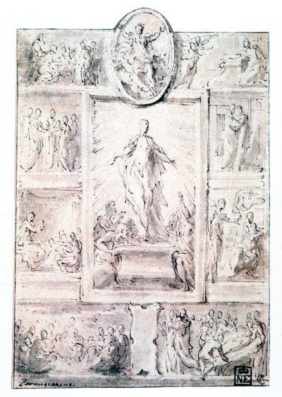 Esquisse de composition, c1513-1540 - Parmigianino